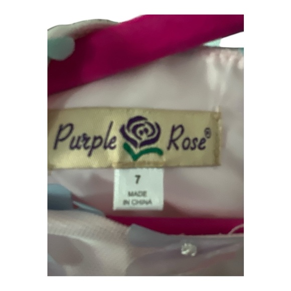 Girls Floral Pastel Dress by Purple Rose Size 7 - Picture 6 of 6